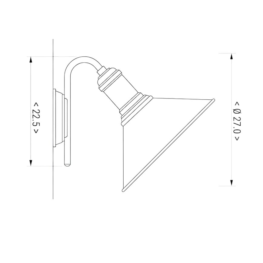 BRILAGI - Vägglampa FORGE 1xE27/60W/230V svart