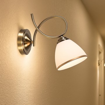 Brilagi - Vägglampa FRED 1xE27/60W/230V brons
