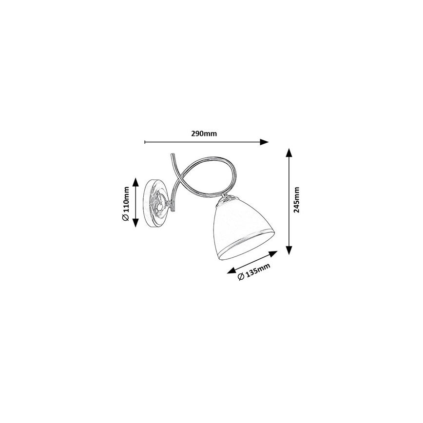 Brilagi - Vägglampa FRED 1xE27/60W/230V polerad krom