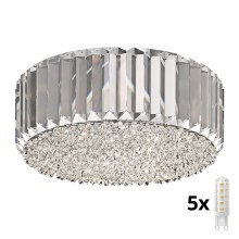 Brilagi - Vägglampa i kristall GLAMOUR 5xG9/42W/230V