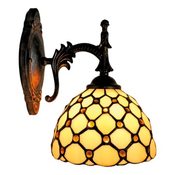 BRILAGI - Vägglampa i Tiffany-stil IVORY SMOOTH 1xE14/40W/230V