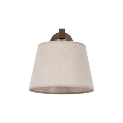 Brilagi - Vägglampa LATTE 1xE27/15W/230V furu/beige