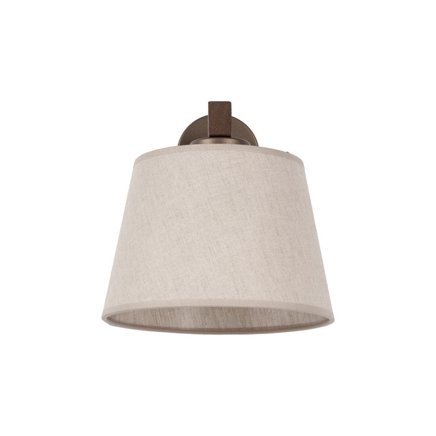 Brilagi - Vägglampa LATTE 1xE27/15W/230V furu/beige