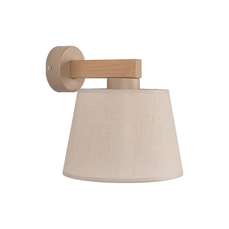 Brilagi - Vägglampa LATTE SABIA 1xE27/15W/230V furu/beige