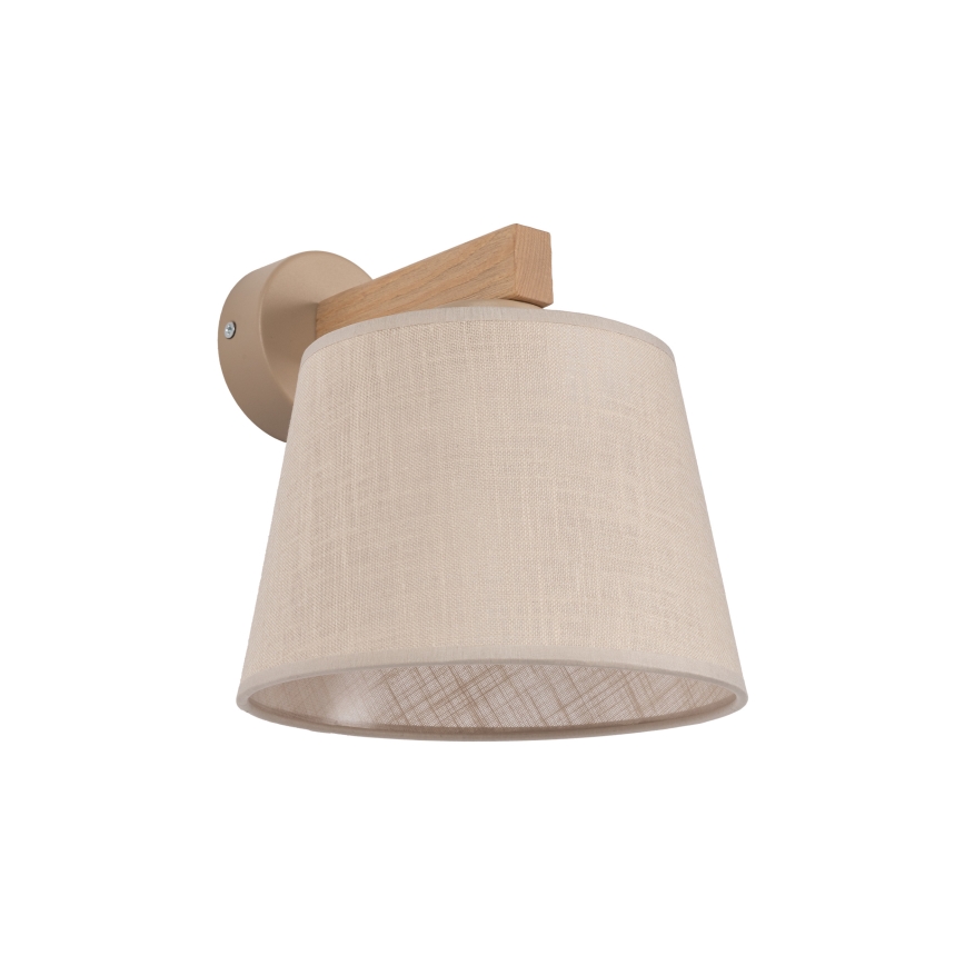 Brilagi - Vägglampa LATTE SABIA 1xE27/15W/230V furu/beige