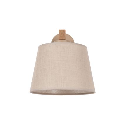 Brilagi - Vägglampa LATTE SABIA 1xE27/15W/230V furu/beige