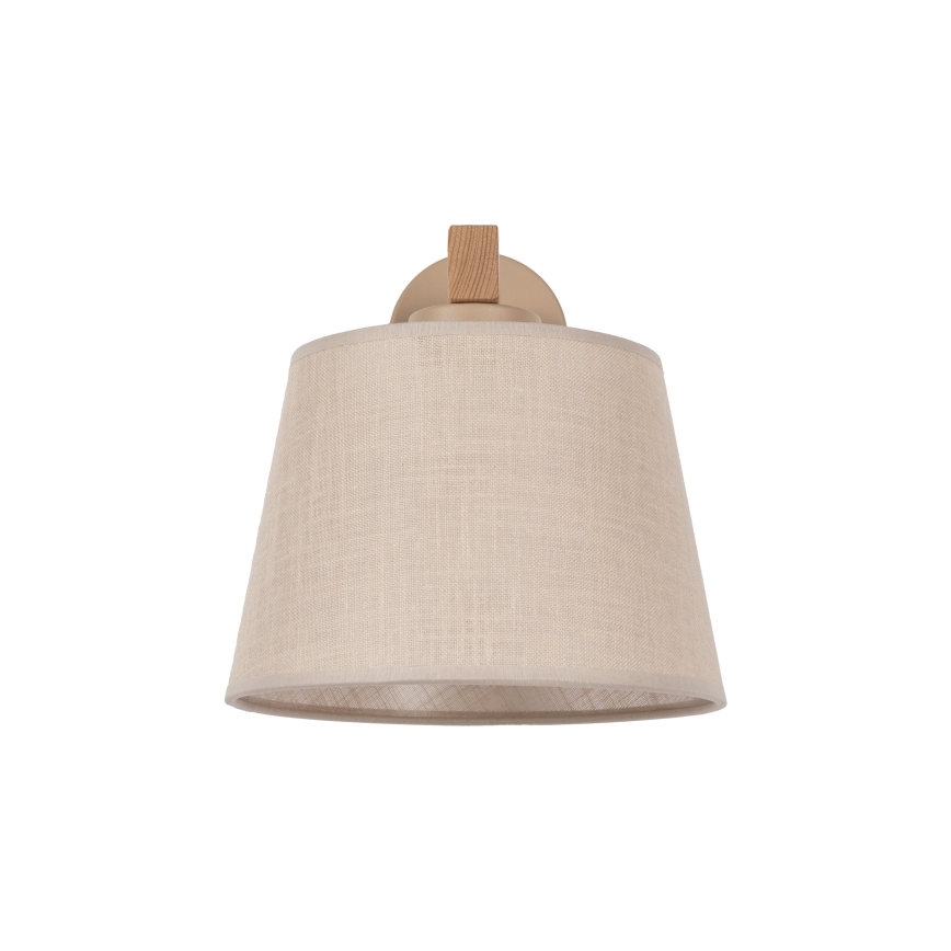 Brilagi - Vägglampa LATTE SABIA 1xE27/15W/230V furu/beige