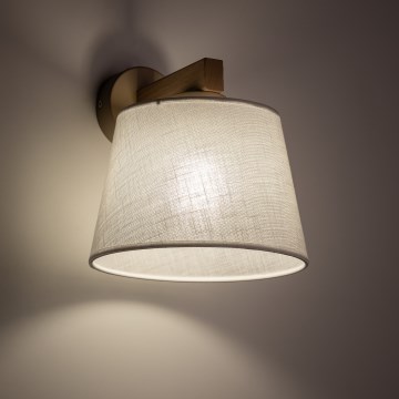 Brilagi - Vägglampa LATTE SABIA 1xE27/15W/230V furu/vit