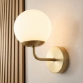 Brilagi - Vägglampa MALIVA 1xE14/15W/230V guld/vit