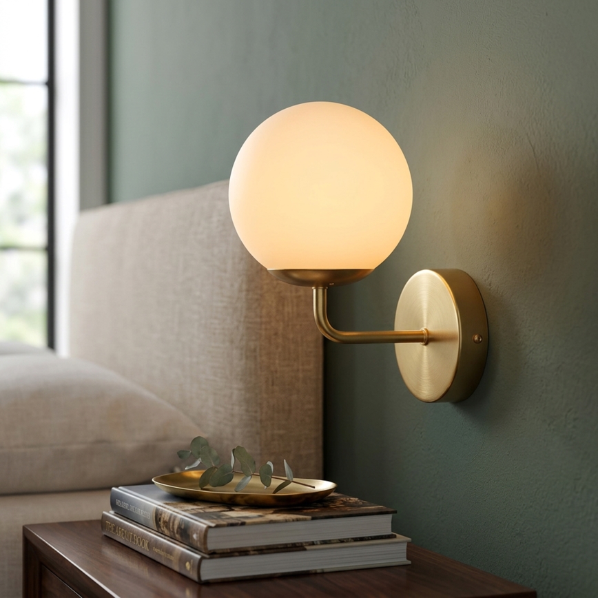 Brilagi - Vägglampa MALIVA 1xE14/15W/230V guld/vit
