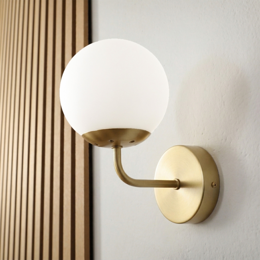 Brilagi - Vägglampa MALIVA 1xE14/15W/230V guld/vit