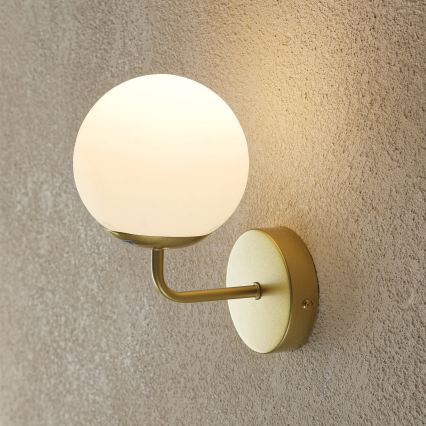 Brilagi - Vägglampa MALIVA 1xE14/15W/230V guld/vit