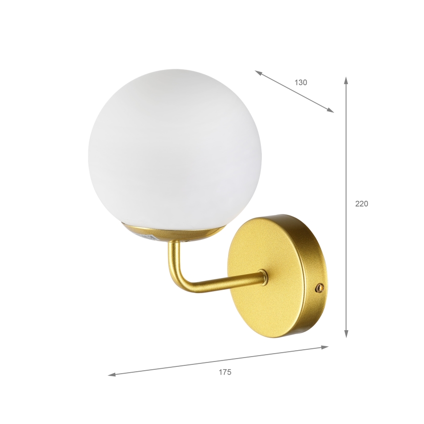Brilagi - Vägglampa MALIVA 1xE14/15W/230V guld/vit