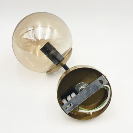 Brilagi - Vägglampa MALIVA 1xE14/15W/230V guldig