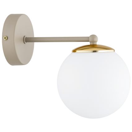 Brilagi - Vägglampa MILO ECRU 1xE27/60W/230V beige/guldig