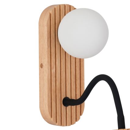 Brilagi - Vägglampa MODERN WOOD 1xG9/5W/230V + 1xGU10/8W i trä