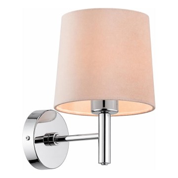 Brilagi - Vägglampa MONTE 1xE27/15W/230V beige/polerad krom