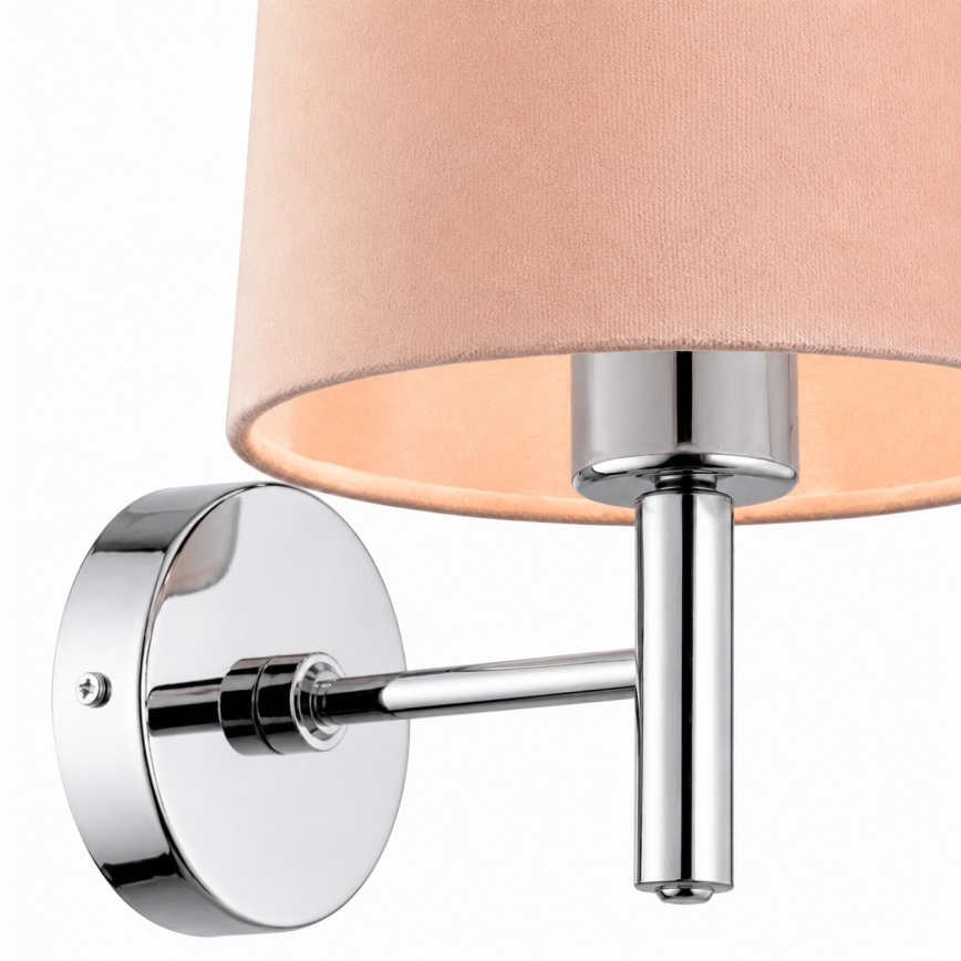 Brilagi - Vägglampa MONTE 1xE27/15W/230V beige/polerad krom