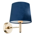 Brilagi - Vägglampa MONTE 1xE27/15W/230V blå/guld