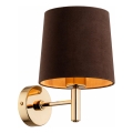 Brilagi - Vägglampa MONTE 1xE27/15W/230V brun/guld