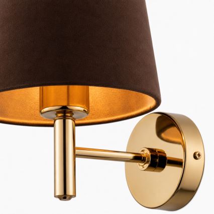 Brilagi - Vägglampa MONTE 1xE27/15W/230V brun/guld