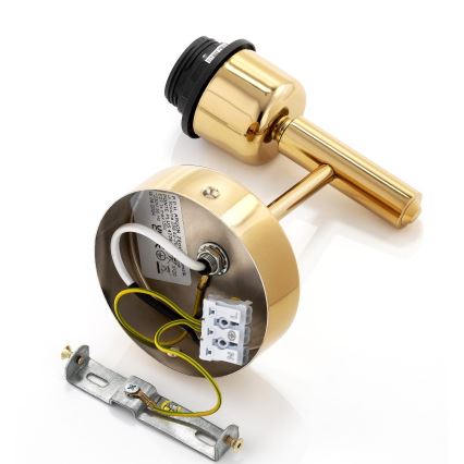 Brilagi - Vägglampa MONTE 1xE27/15W/230V brun/guld