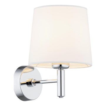 Brilagi - Vägglampa MONTE 1xE27/15W/230V krämvit/blank krom