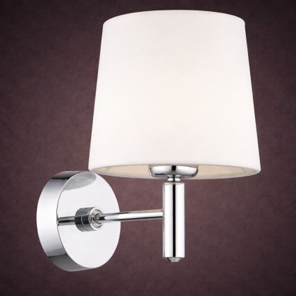 Brilagi - Vägglampa MONTE 1xE27/15W/230V krämvit/blank krom