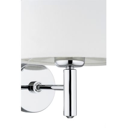 Brilagi - Vägglampa MONTE 1xE27/15W/230V krämvit/blank krom