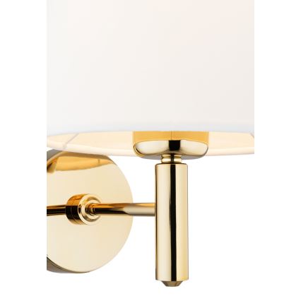 Brilagi - Vägglampa MONTE 1xE27/15W/230V krämvit/guld