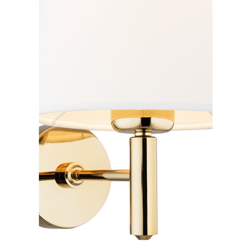 Brilagi - Vägglampa MONTE 1xE27/15W/230V krämvit/guld