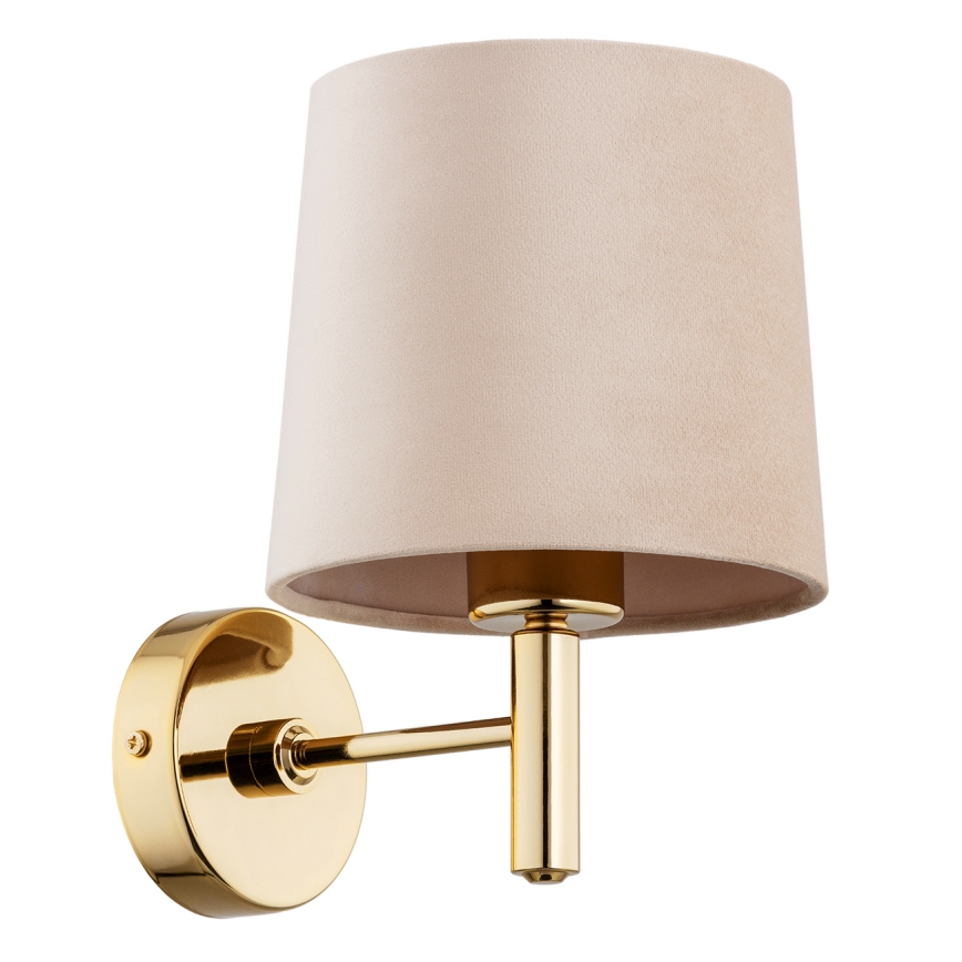 BRILAGI - Vägglampa MONTE 1xE27/60W/230V beige/guld