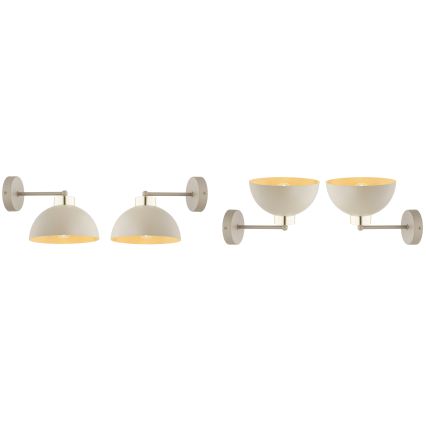 Brilagi - Vägglampa MOON 1xE27/60W/230V beige/guld