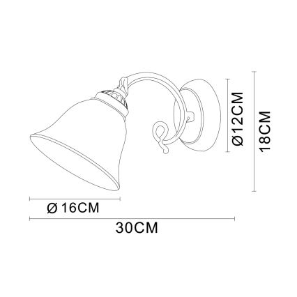 Brilagi - Vägglampa NOSTALGIA 1xE27/60W/230V