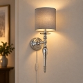 BRILAGI - Vägglampa NUBILA 1xE27/60W/230V blank krom/antracit