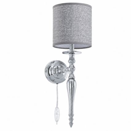BRILAGI - Vägglampa NUBILA 1xE27/60W/230V blank krom/grå