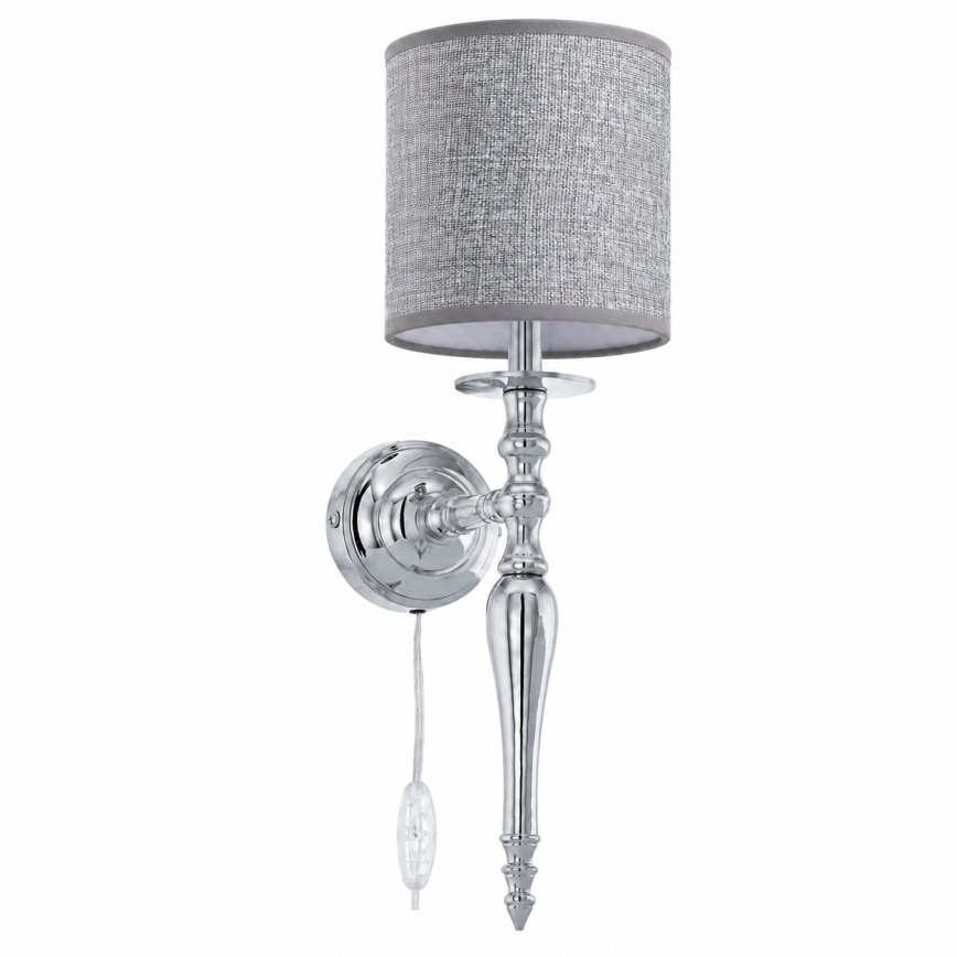BRILAGI - Vägglampa NUBILA 1xE27/60W/230V blank krom/grå