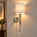 BRILAGI - Vägglampa NUBILA 1xE27/60W/230V blank krom/krämvit