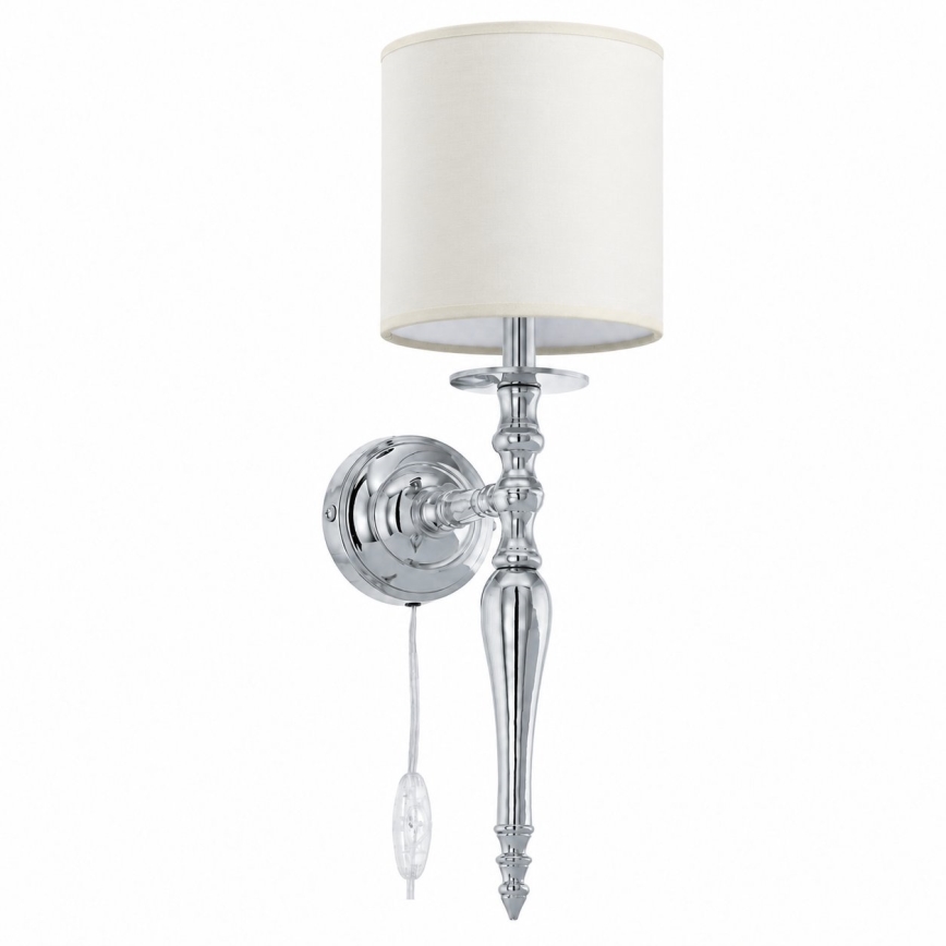 BRILAGI - Vägglampa NUBILA 1xE27/60W/230V blank krom/krämvit