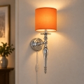 BRILAGI - Vägglampa NUBILA 1xE27/60W/230V blank krom/orange