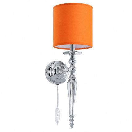 BRILAGI - Vägglampa NUBILA 1xE27/60W/230V blank krom/orange