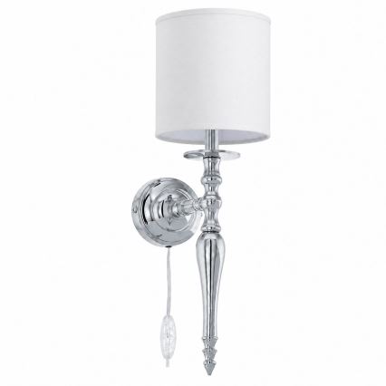 BRILAGI - Vägglampa NUBILA 1xE27/60W/230V blank krom/vit