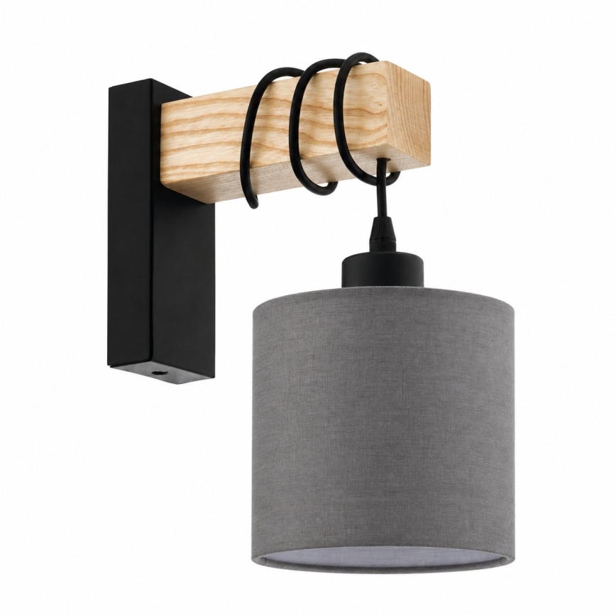 BRILAGI - Vägglampa NUBILA 1xE27/60W/230V brun/svart/antracit