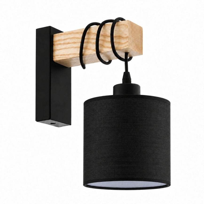 BRILAGI - Vägglampa NUBILA 1xE27/60W/230V brun/svart