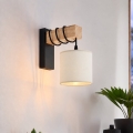 BRILAGI - Vägglampa NUBILA 1xE27/60W/230V brun/svart/krämfärgad