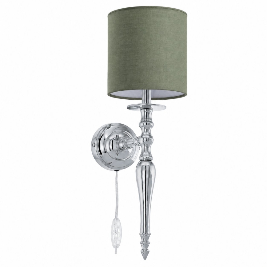 BRILAGI - Vägglampa NUBILA 1xE27/60W/230V glänsande krom/grön