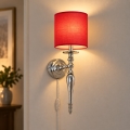 BRILAGI - Vägglampa NUBILA 1xE27/60W/230V polerad krom/röd