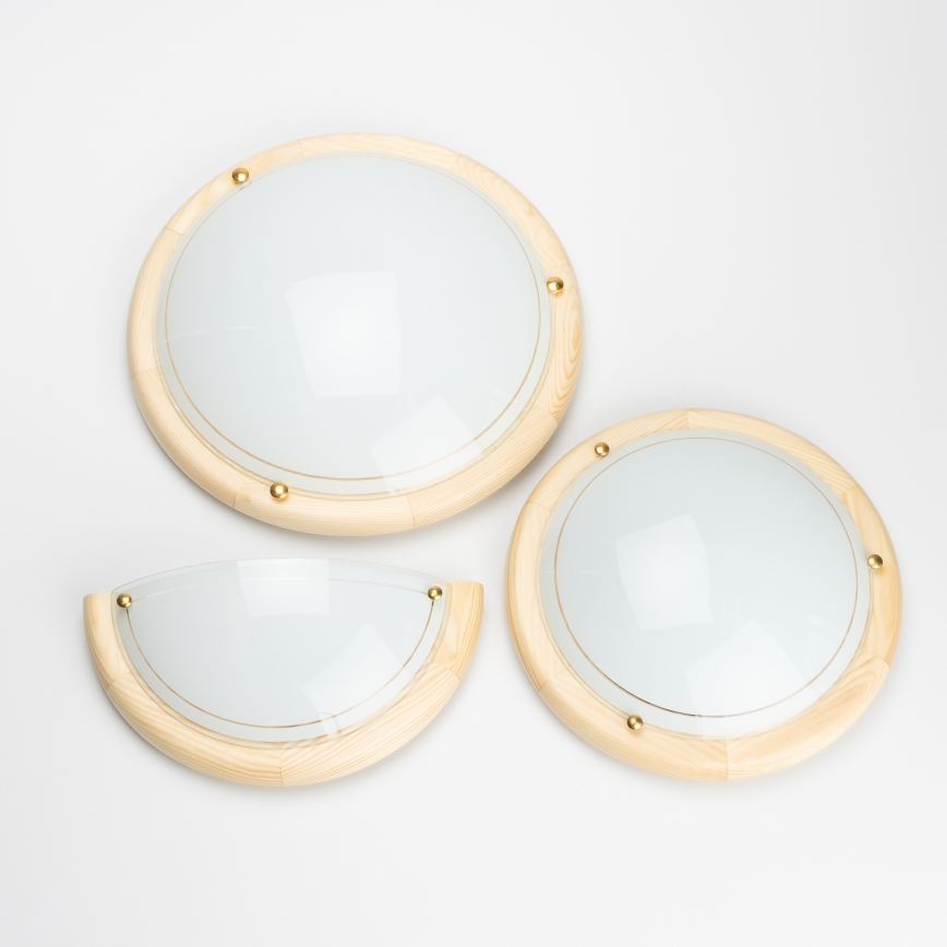 Brilagi - Vägglampa ORBIS 1xE27/60W/230V 30 cm furu