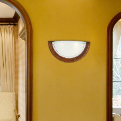 Brilagi - Vägglampa ORBIS 1xE27/60W/230V 30 cm furu