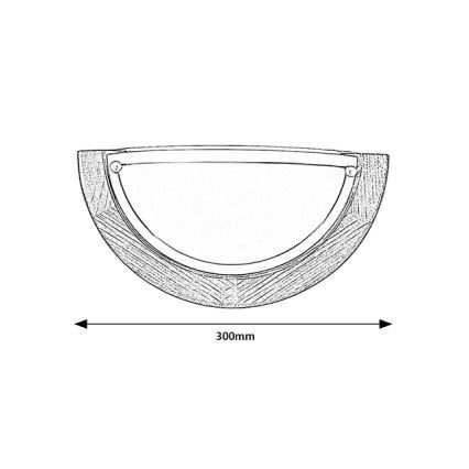 Brilagi - Vägglampa ORBIS 1xE27/60W/230V 30 cm furu